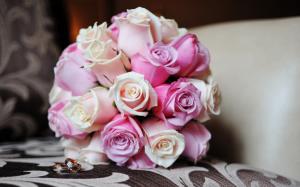 Bouquet of pink roses wallpaper thumb