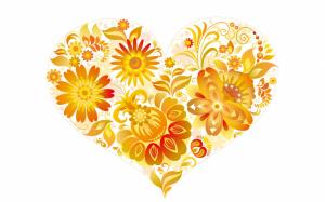 Love Heart with Flowers wallpaper thumb