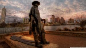 Monument For The Great Stevie Ray Vaughan In Austin Tx. Hdr wallpaper thumb