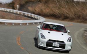 Nissan Skyline GTR Road Motion Blur HD wallpaper thumb