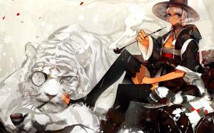 Tiger Anime Smoking HD wallpaper thumb