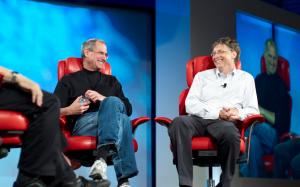 Steve Jobs and Bill Gates wallpaper thumb