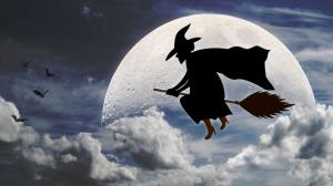 Halloween Flying Witch wallpaper thumb