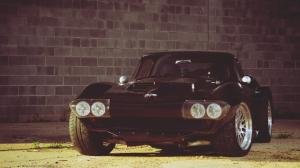 chevrolet, corvette, auto, front view, black wallpaper thumb