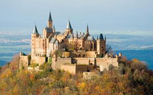 Castle Hohenzollern Autumn wide Mobile wallpaper thumb
