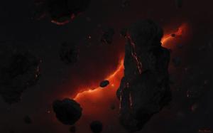 Asteroid Rocks Stones Stars HD wallpaper thumb