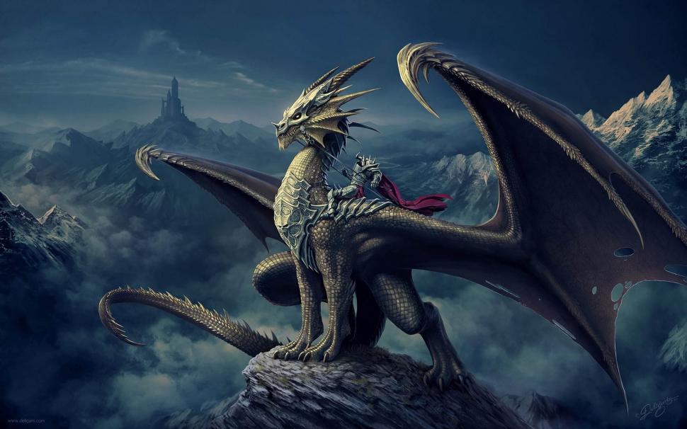 Awesome beast dragon wallpaper,awesome HD wallpaper,beast HD wallpaper,dragon HD wallpaper,fantasy HD wallpaper,rider HD wallpaper,2352x1470 wallpaper