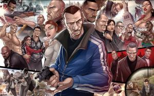 Gr Theft Auto IV Characters wallpaper thumb