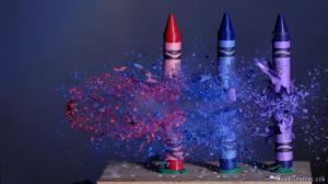 Bullet Through Crayons wallpaper thumb