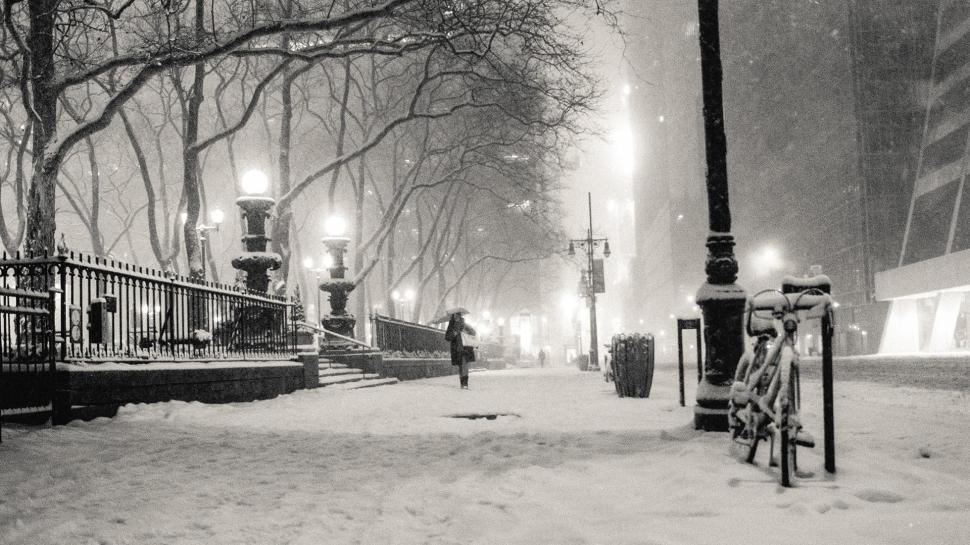 New York in black and white wallpaper,photography HD wallpaper,1920x1080 HD wallpaper,snow HD wallpaper,winter HD wallpaper,new york city HD wallpaper,new york HD wallpaper,1920x1080 wallpaper