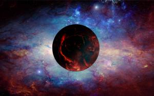 Red planet, universe, space, nebula wallpaper thumb