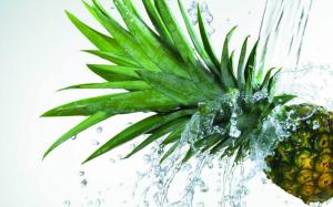 Tropical fruits, pineapple in the water wallpaper thumb
