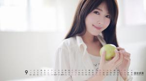The other side of the desktop calendar September 2014 Lovely purity and beauty of life according to wallpaper thumb