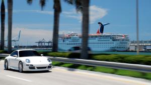 Porsche Motion Blur Cruise Ship Ship HD wallpaper thumb
