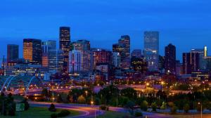 USA, Denver, Colorado, buildings, skyline, night, lights wallpaper thumb