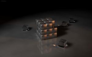 Black Rubiks Cube wallpaper thumb