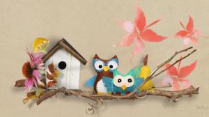 Owls for Autumn wallpaper thumb