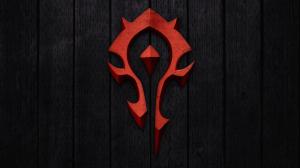 world of warcraft, horde, symbol, background, red wallpaper thumb