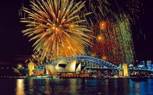 Fireworks Over the Sydney Opera House and Harbor Bridge wallpaper thumb