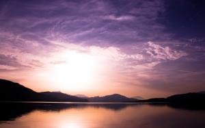 Sunset Over Lake HD wallpaper thumb