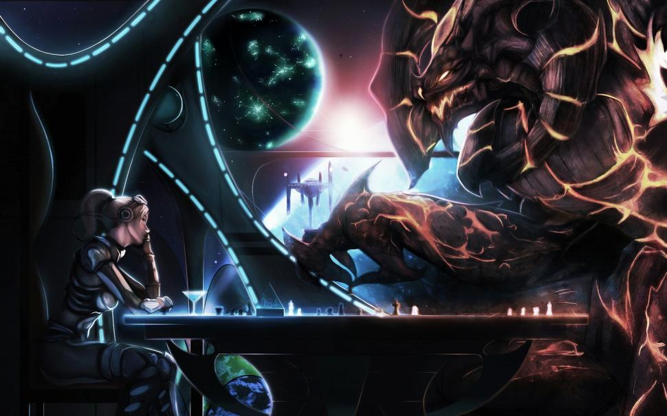 Starcraft, Heroes of the Storm, girl with monster wallpaper,Starcraft HD wallpaper,Heroes HD wallpaper,Storm HD wallpaper,Girl HD wallpaper,Monster HD wallpaper,1920x1200 wallpaper