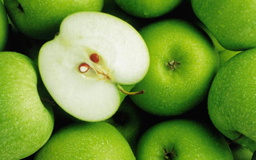 Green Apple Fruit HD wallpaper,1280x800 wallpaper,green wallpaper,apple fruit wallpaper,green apple wallpaper,apple wallpaper,1280x800 wallpaper