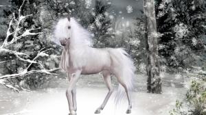 Magical Winter Horse wallpaper thumb
