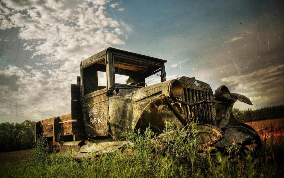 Aboned Old Truck Hdr wallpaper,abandoned HD wallpaper,truck HD wallpaper,cars HD wallpaper,1920x1200 wallpaper
