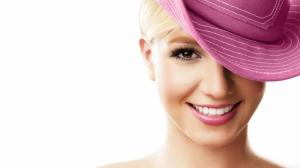 britney spears, smile, face, look, cap wallpaper thumb