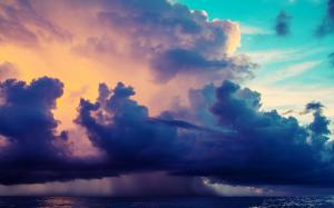 Storm clouds over the sea wallpaper thumb
