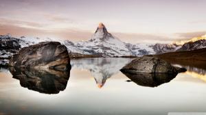Matterhorn Reflected In An Alpine Lake wallpaper thumb