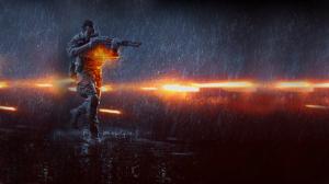 Battlefield 4, Games, shooting, gun, rain, night wallpaper thumb