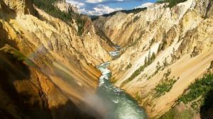 River Canyon Landscape Rainbow HD wallpaper thumb