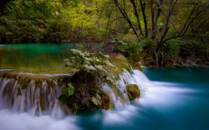 Plitvice National Park, Croatia, Nature, Landscape, Waterfall, Forest, Pond, Shrubs wallpaper thumb