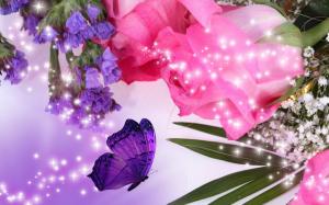 Pink And Purple Flower Backgrounds wallpaper thumb