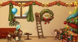 new year, christmas, holiday, vanity, decorations, tree, mouse, cartoon wallpaper thumb