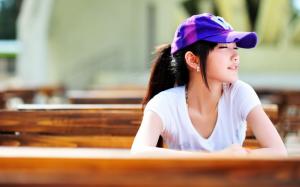 Asian, Girl, Hat, T-shirt, Young wallpaper thumb