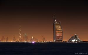 Dubai Night Skyline wallpaper thumb