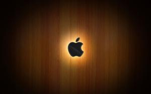 Wooden Glow of Apple wallpaper thumb