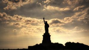 Silhouette Of Lady Liberty wallpaper thumb