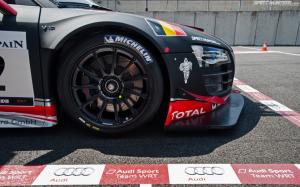 Audi R8 Race Car Matte Wheel Pit HD wallpaper thumb