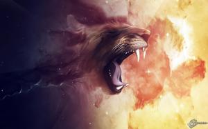 Fantasy Lion Face wallpaper thumb