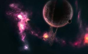 Purple nebula planetary asteroid wallpaper thumb