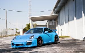 Car, Porsche, Blue Car wallpaper thumb