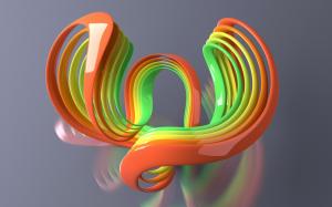 Colorful 3D curve wallpaper thumb