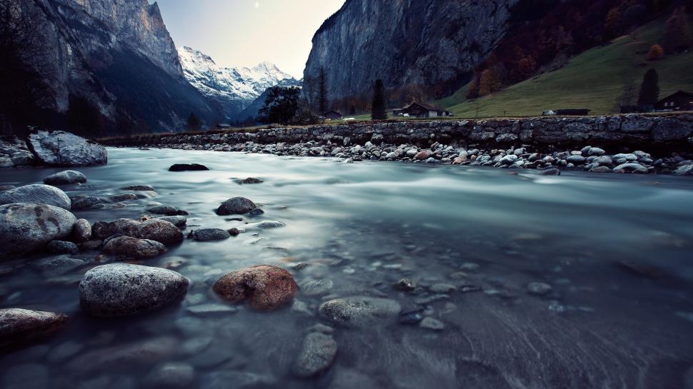 Long exposure, nature, river, photography, stone, mountains wallpaper,long exposure HD wallpaper,nature HD wallpaper,river HD wallpaper,mountains HD wallpaper,stone HD wallpaper,1920x1080 wallpaper