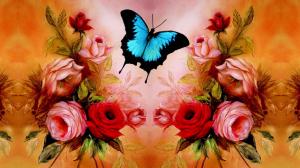 Butterfly Roses wallpaper thumb