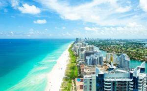 Miami, Florida, city, summer, beach, ocean, buildings wallpaper thumb