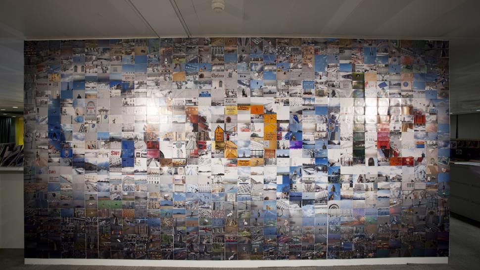 Google logo in the photo wall wallpaper,Google HD wallpaper,Logo HD wallpaper,Photo HD wallpaper,Wall HD wallpaper,3840x2160 wallpaper