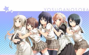 Anime Girls, Yosuga no Sora, Amatsume Akira, Kasugano Sora, Migiwa Kazuha, Nogisaka Motoka, Yorihime Nao, Maid Outfit wallpaper thumb